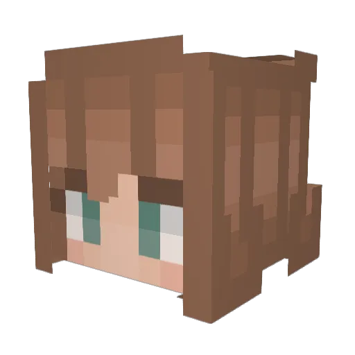 keqachu Minecraft avatar head, 3D render