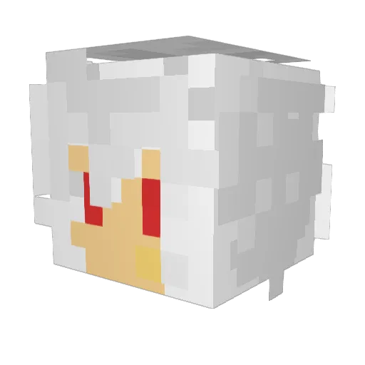 ker0r0nn Minecraft avatar head, 3D render