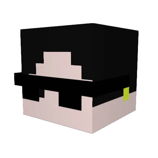 ker123 Minecraft avatar head, 3D render
