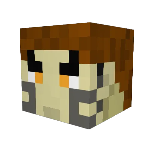 keratobus Minecraft avatar head, 3D render