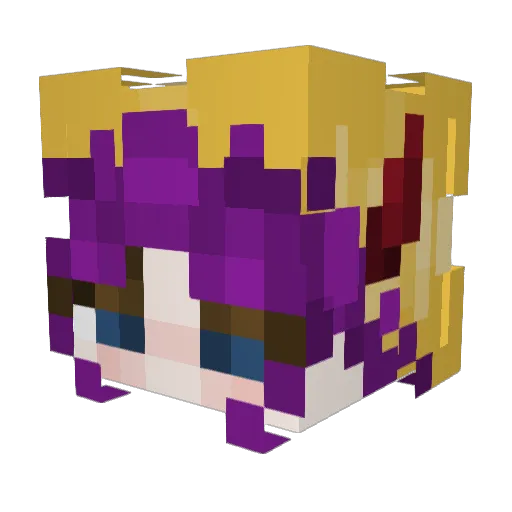 kerblu Minecraft avatar head, 3D render