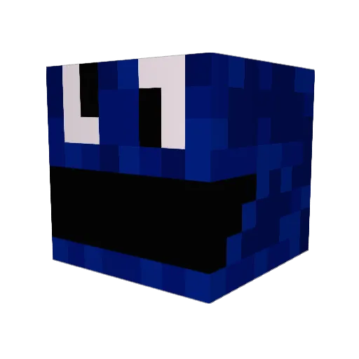 kerfluffy Minecraft avatar head, 3D render