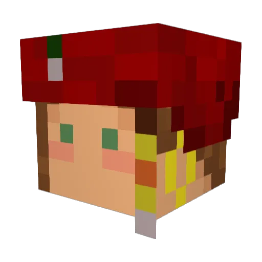 keri_ Minecraft avatar head, 3D render