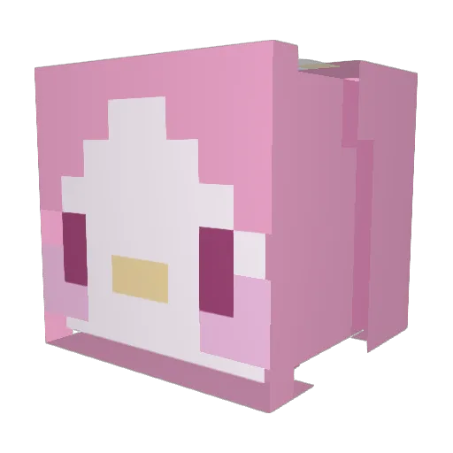 kerioppo Minecraft avatar head, 3D render
