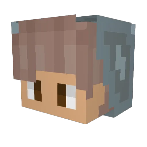 kerkiller3 Minecraft avatar head, 3D render