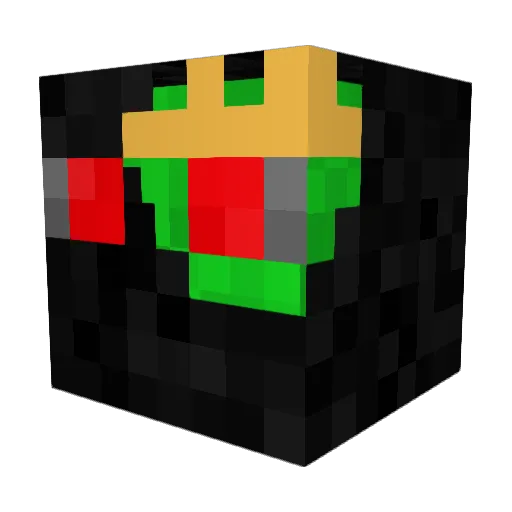 kermacus Minecraft avatar head, 3D render