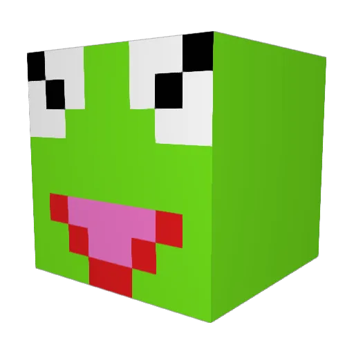 kermiegames Minecraft avatar head, 3D render