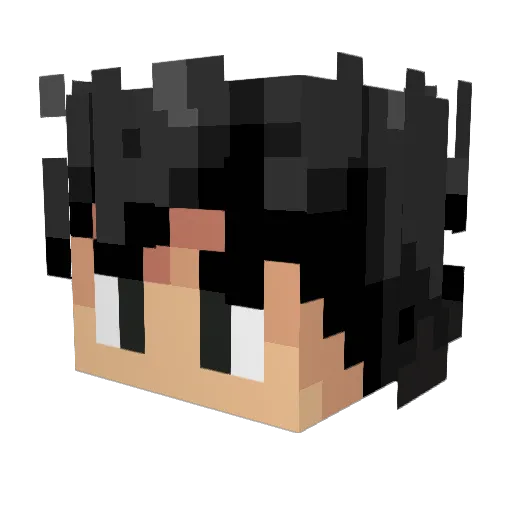 kermit_sama Minecraft avatar head, 3D render