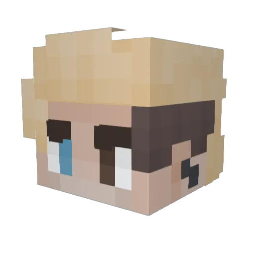 kermitatorrr Minecraft avatar head, 3D render