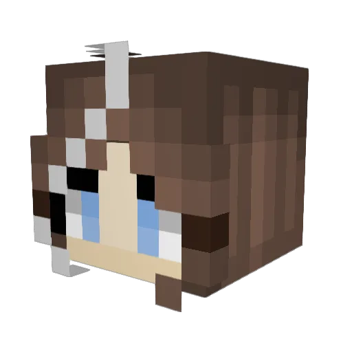 kero0_0 Minecraft avatar head, 3D render