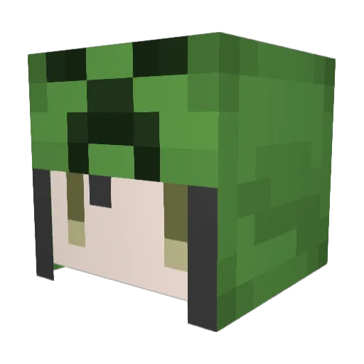 kerokami Minecraft avatar head, 3D render