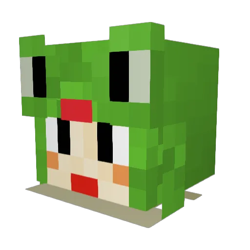 kerokeron Minecraft avatar head, 3D render