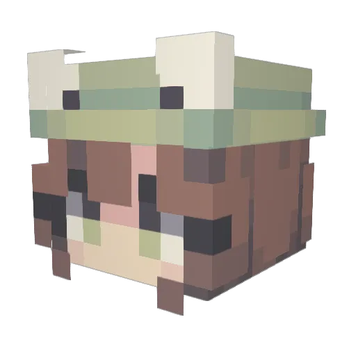 keroqiz Minecraft avatar head, 3D render