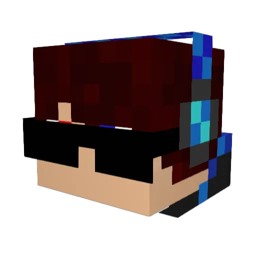 kerorom Minecraft avatar head, 3D render