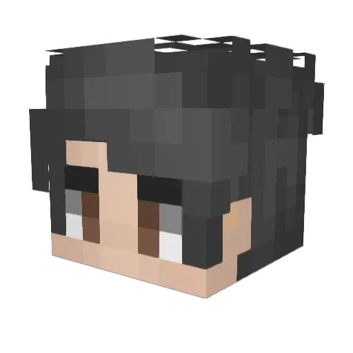 kerotasuki Minecraft avatar head, 3D render