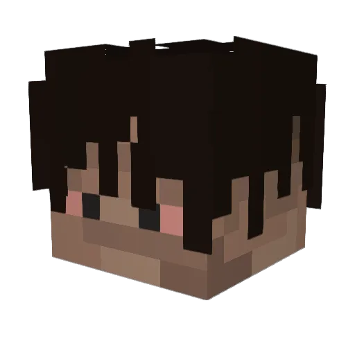 kerozei Minecraft avatar head, 3D render