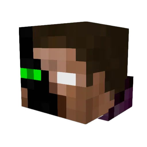 kerstetter Minecraft avatar head, 3D render