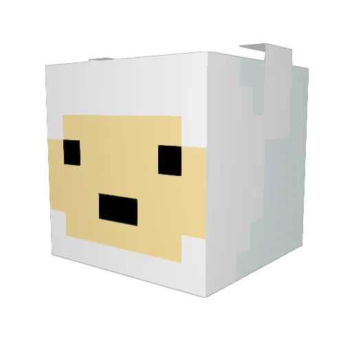 kertez_ Minecraft avatar head, 3D render