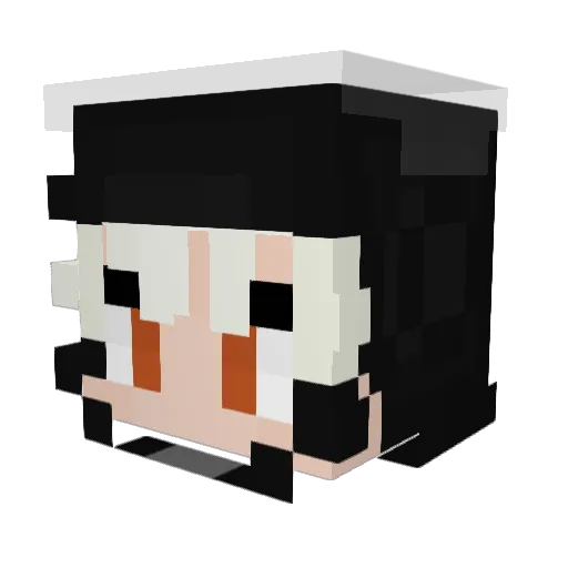 keru_lesser Minecraft avatar head, 3D render