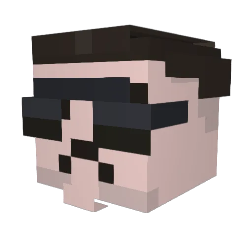 keruption Minecraft avatar head, 3D render