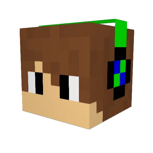kerwalkx Minecraft avatar head, 3D render