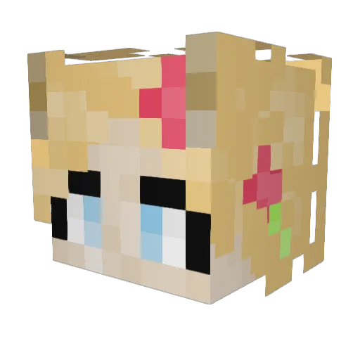 kerzxi Minecraft avatar head, 3D render