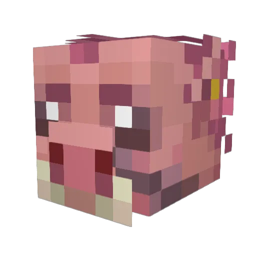 keshakeks Minecraft avatar head, 3D render