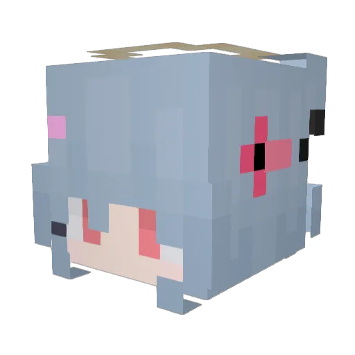 kesuc Minecraft avatar head, 3D render