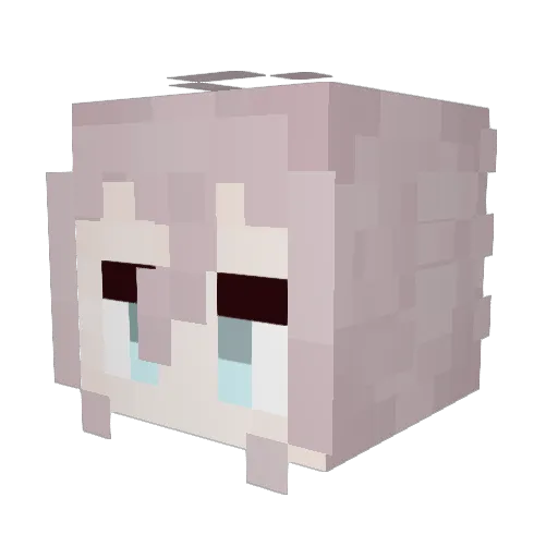 ketatake Minecraft avatar head, 3D render