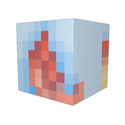 ketemine1 Minecraft avatar head, 3D render