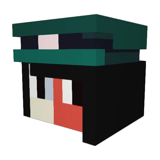 ketjin Minecraft avatar head, 3D render