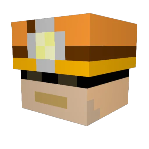 ketsat Minecraft avatar head, 3D render