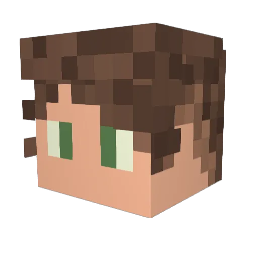 ketslon Minecraft avatar head, 3D render
