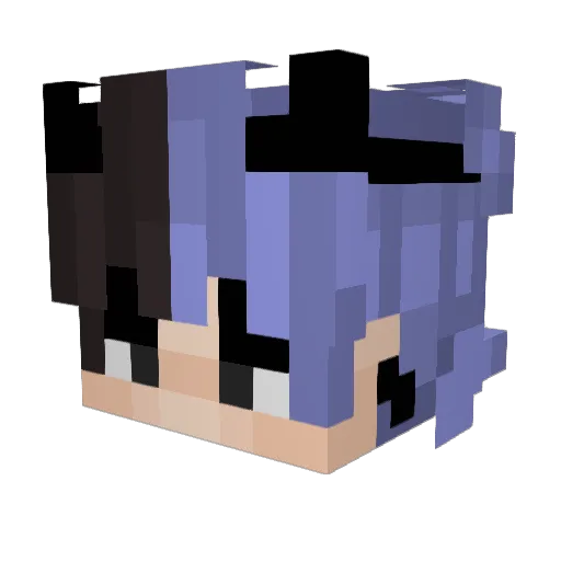 kevLm Minecraft avatar head, 3D render