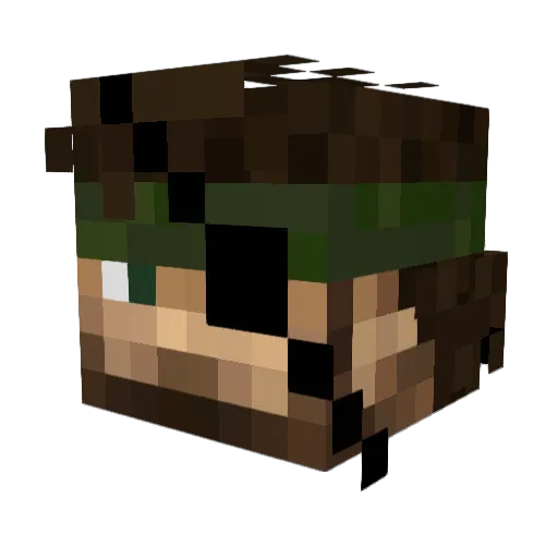 kev_1200 Minecraft avatar head, 3D render