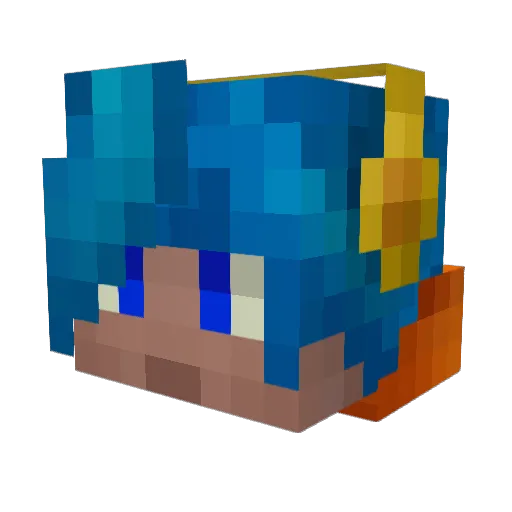 kevchaos Minecraft avatar head, 3D render