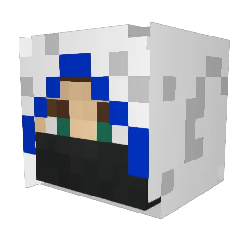 kevdur Minecraft avatar head, 3D render
