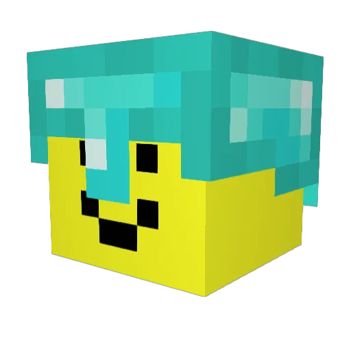 kevinguosf Minecraft avatar head, 3D render