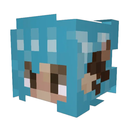 kevinismeowing Minecraft avatar head, 3D render