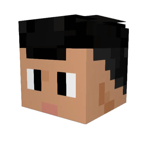 kevinmz_YT Minecraft avatar head, 3D render