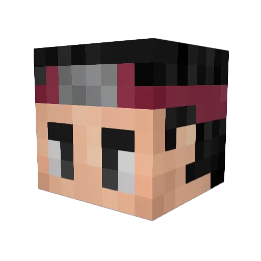 kevinnaoki Minecraft avatar head, 3D render