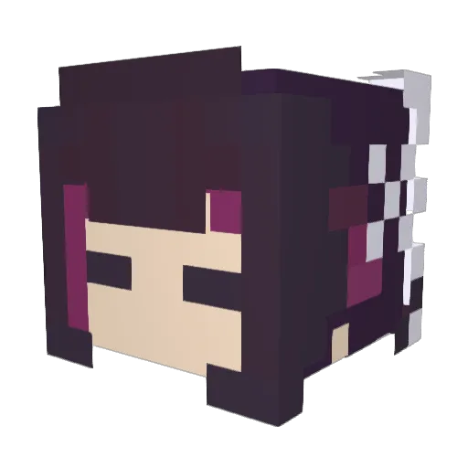 kevinocean Minecraft avatar head, 3D render