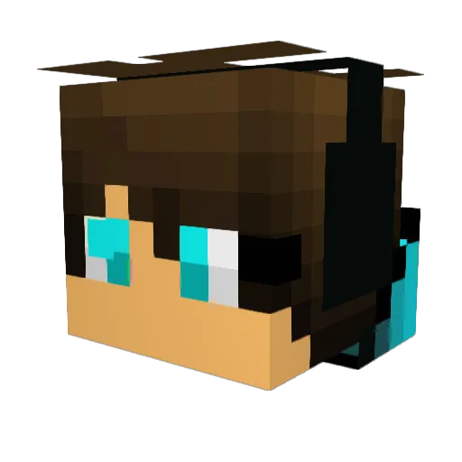 kevinq13 Minecraft avatar head, 3D render