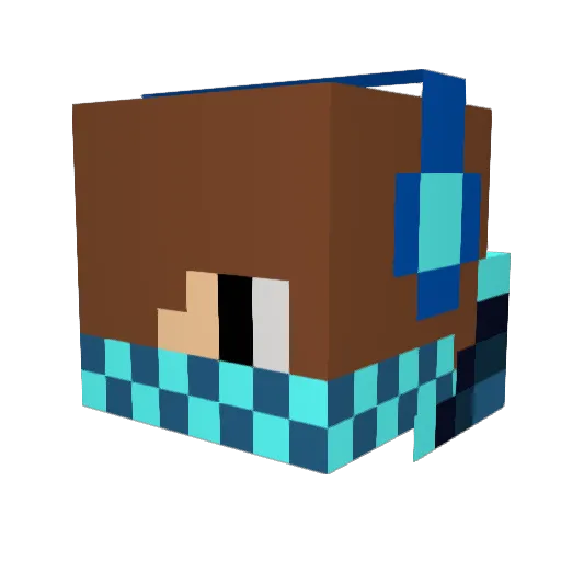 kevintueur Minecraft avatar head, 3D render