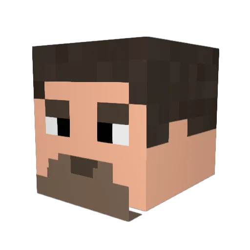 kevrich Minecraft avatar head, 3D render