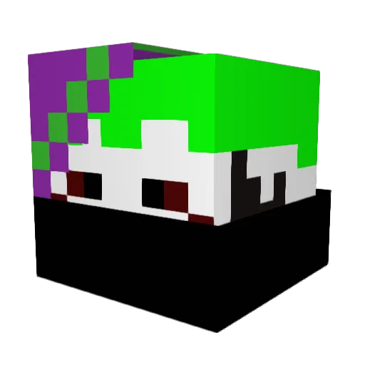 kevvc Minecraft avatar head, 3D render