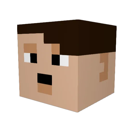 kevwhat Minecraft avatar head, 3D render