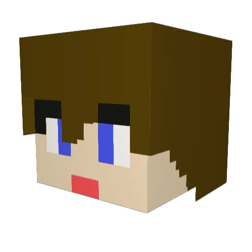 kewang08 Minecraft avatar head, 3D render