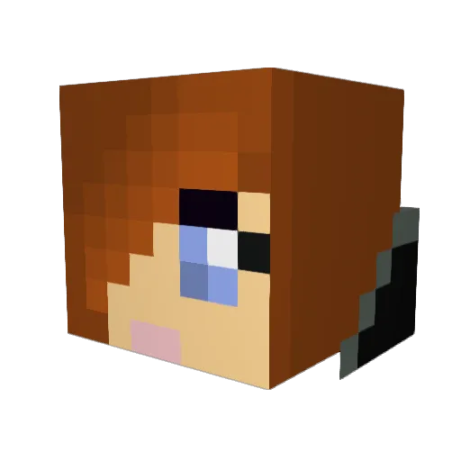kewl Minecraft avatar head, 3D render
