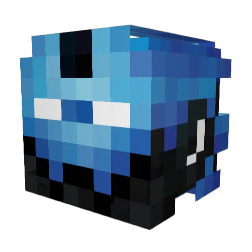 kewldood Minecraft avatar head, 3D render